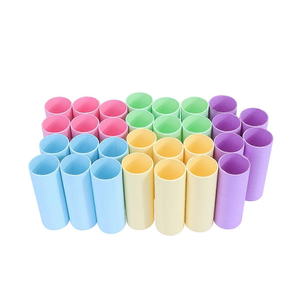 20pcs Kraft Paper Tubes Cardboard Tubes for Storage Art Drawings Posters Paintings Protector (Mixed Color Height 11cm Diameter 4cm)