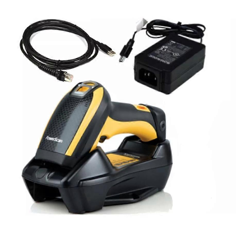 PBT9501-RB 2D USB Wireless Bluetooth Barcode Scanner Reader with Base and USB Cable