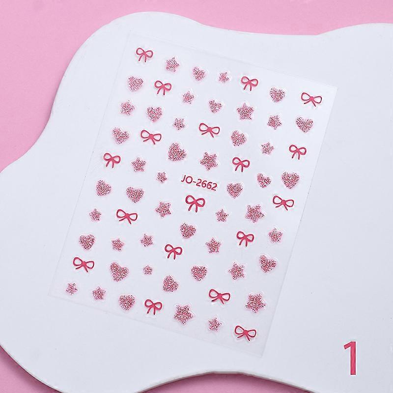 Bow Love Star Shape Nail Sticker Enhancement Adhesive Nail Salon DIY Stereoscopic Nail Enthusiasts And Nail Technicians