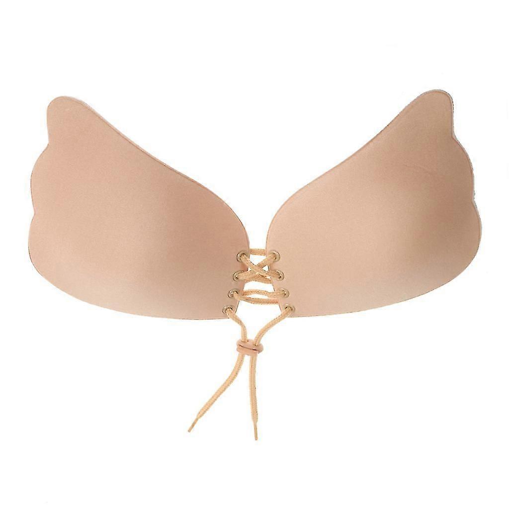 Silicone Self Adhesive Magic Push Up Strapless Invisible Bras Backless Hot C Black