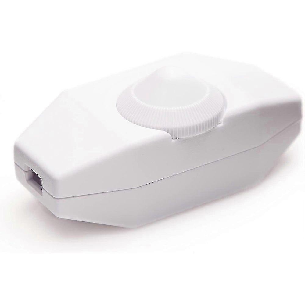 Variateur de lumière, interrupteur rotatif avec câble blanc 220-230 V, bouton poussoir pour LED à intensité variable