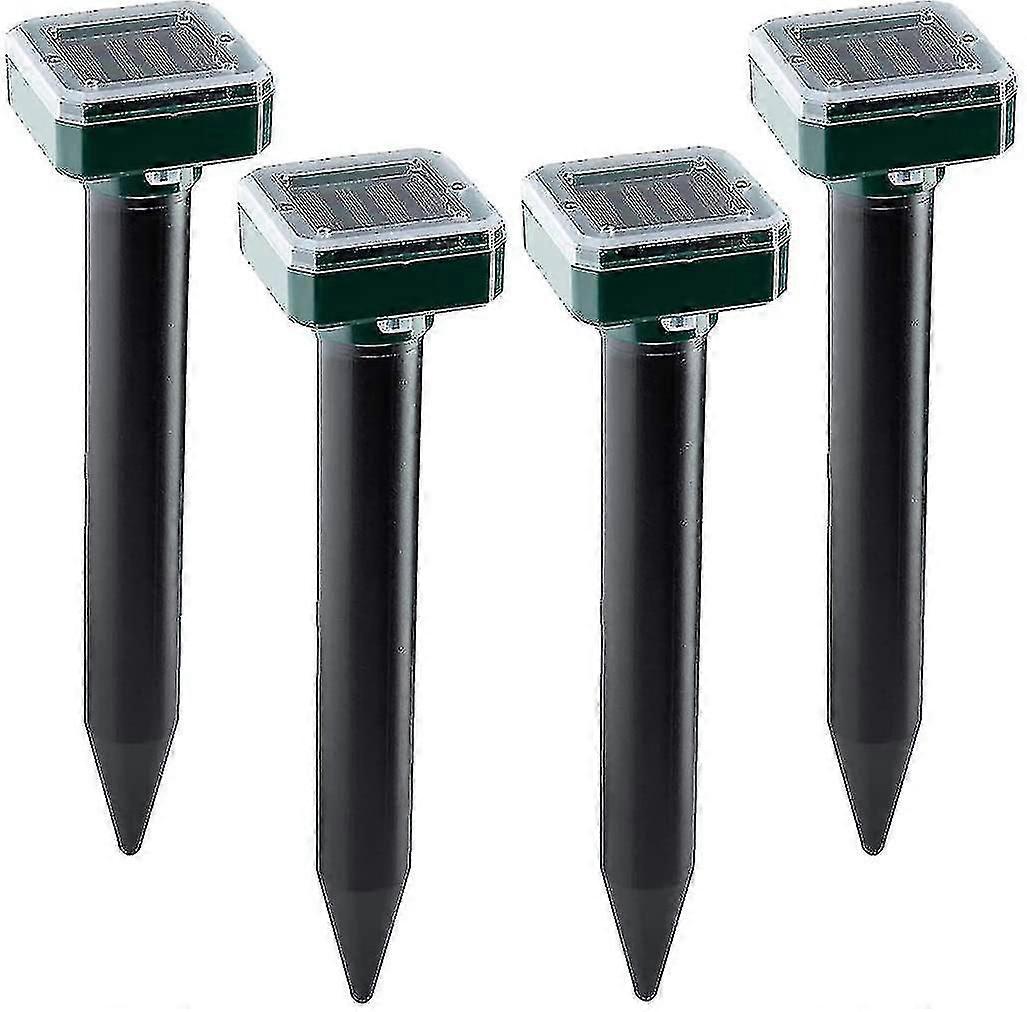 Solar Power Ultrasonic Mole Repellents, Upgrading Mole/mouse Etc 4pack