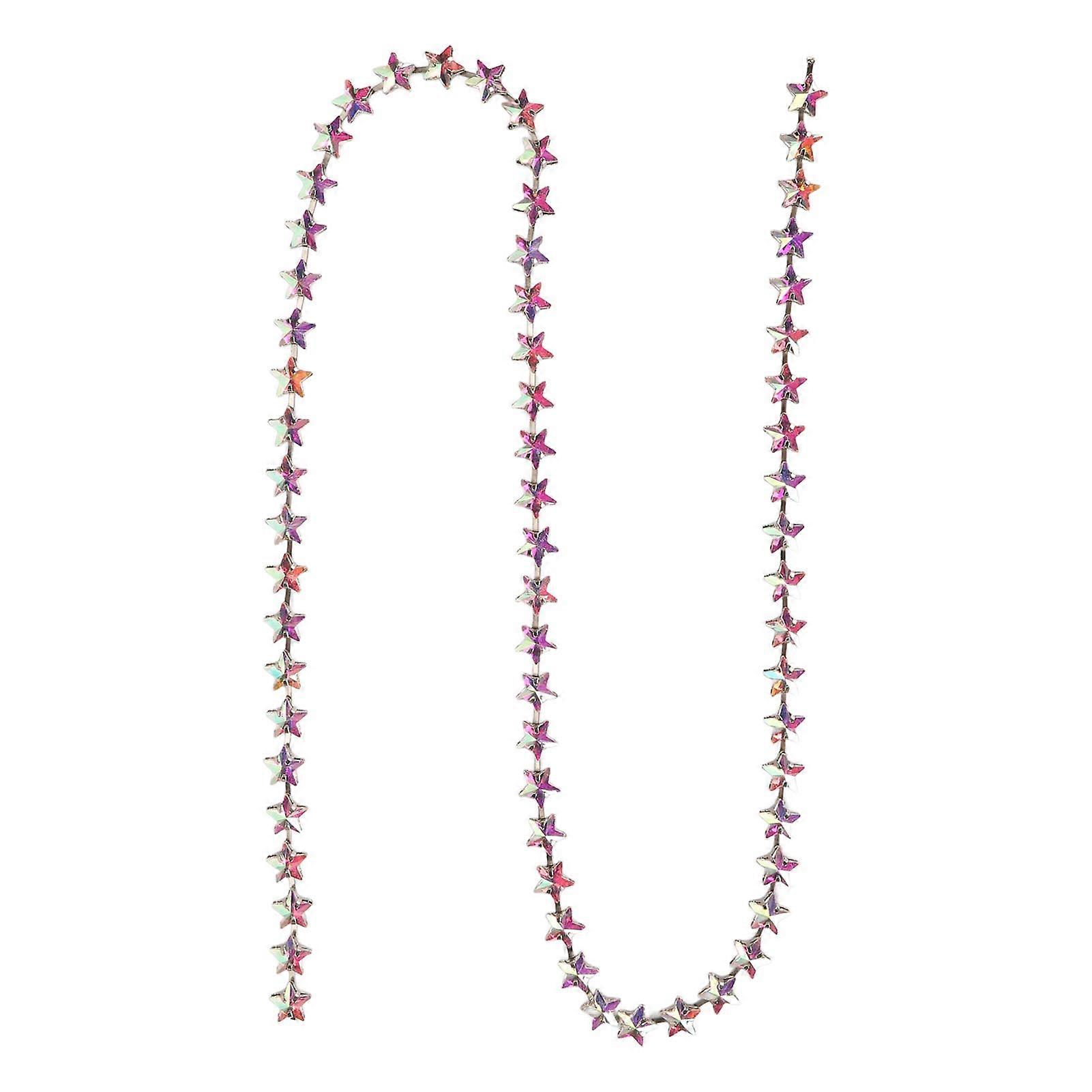 3.28ft Star Rhinestone Trim 0.4in Width Colorfast Crystal for Crafts