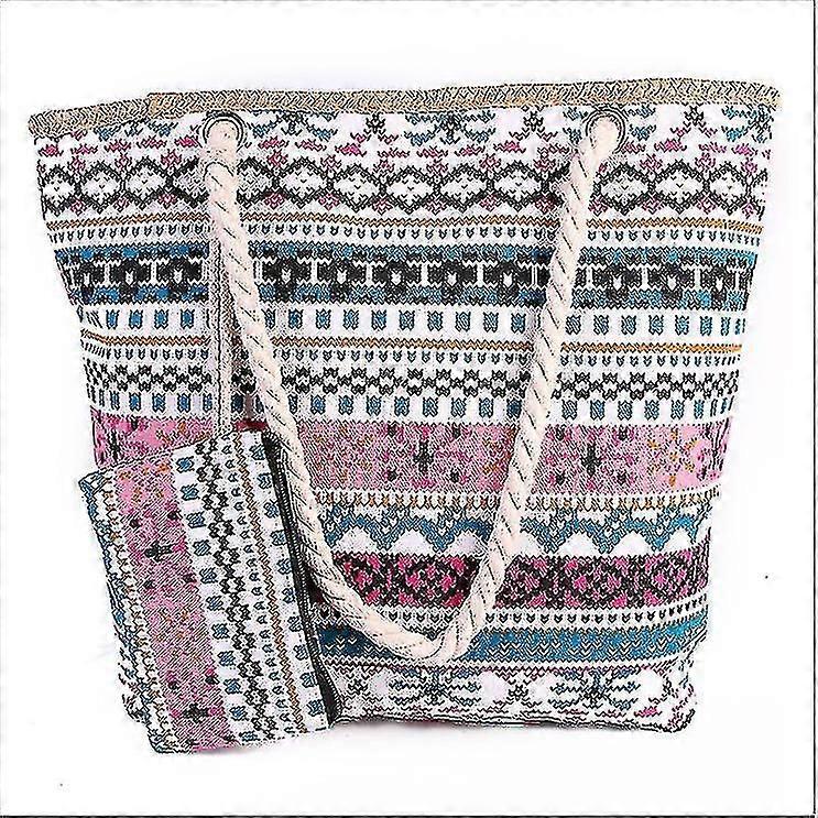 حقيبة شاطئ كبيرة ، حقيبة شاطئ حقيبة المتسوق النسائية حقيبة الصيف حقيبة الكتف قماش كيب