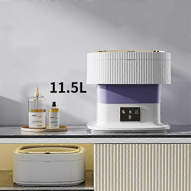 Mini Folding Washing Machine 11.5L Large Capacity Underwear Portable Small Baby Washing Machine Special Socks Washing Machine