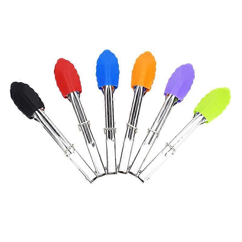 Clipe de comida de silicone de 7 polegadas Clipe de comida de silicone Clipe de cozimento Clipe de churrasco Clipe de pão Clipe de teste de aço inoxidável