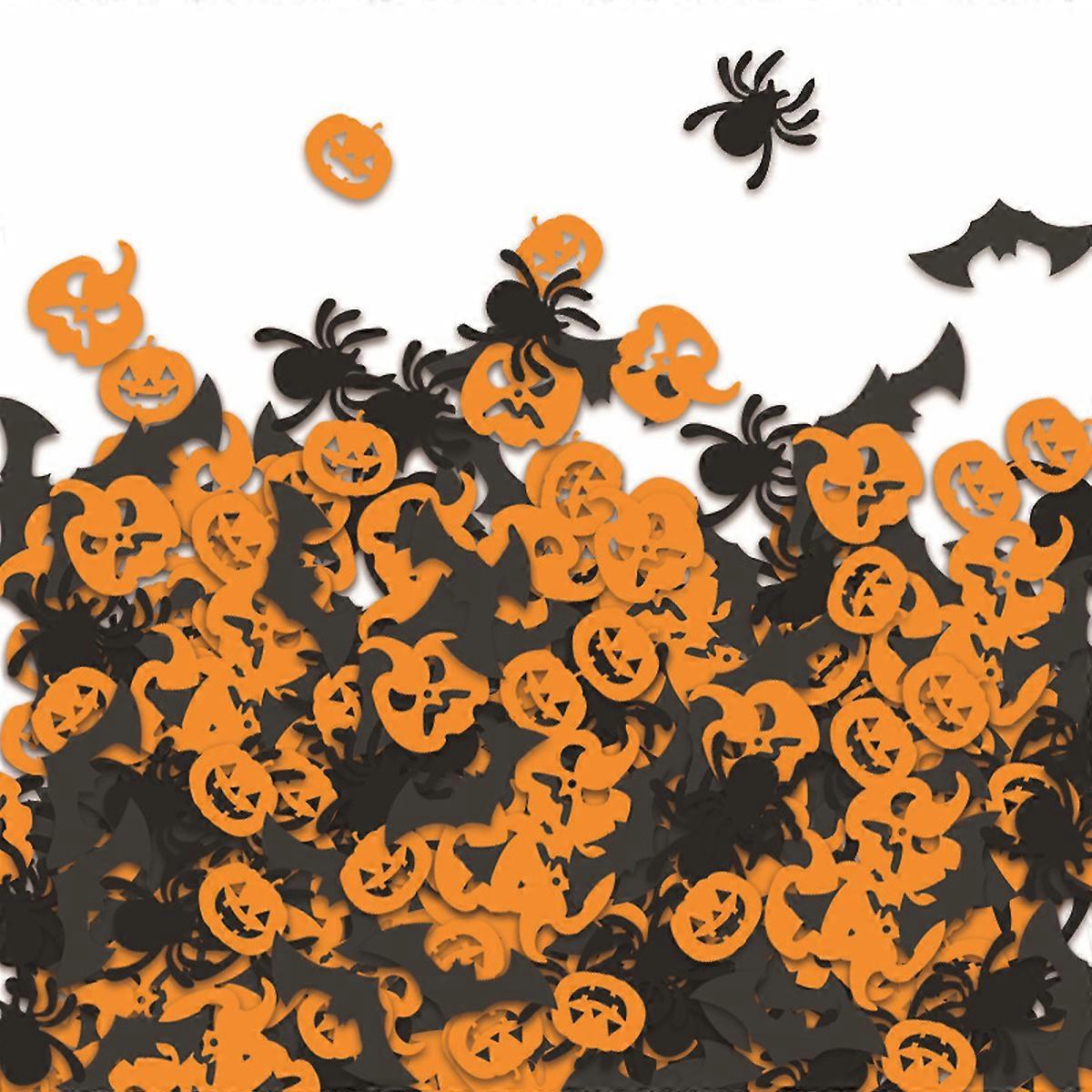 200PCS Halloween Confetti, Pumpkin and Spider Table Scatter