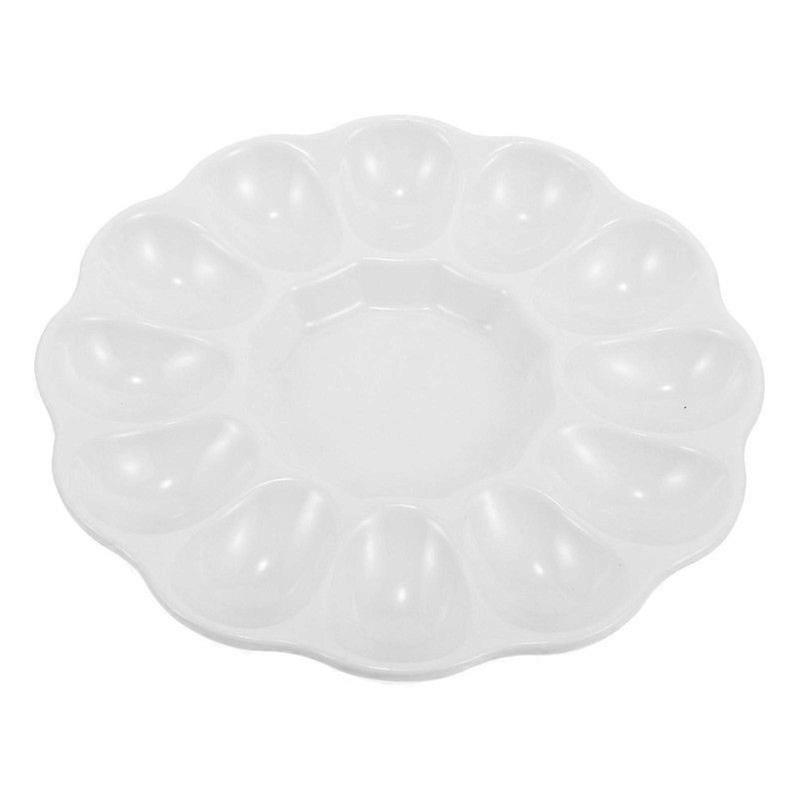 Egg Platter Ceramic Deviled Egg Tray Catering Platter Eggs Serving Tray