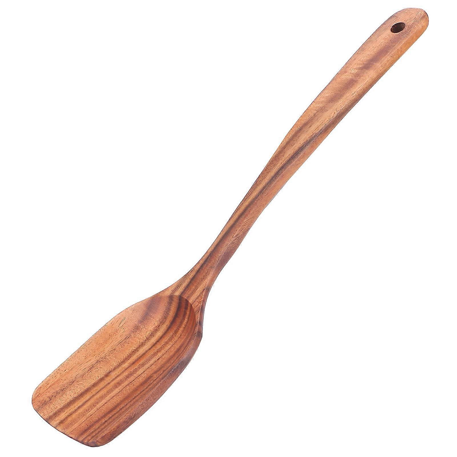 Teak Mixing Spoon and Spatula Set - Durable Kitchen Utensils for Cooking and Baking, Eco-Friendly Teak Wood