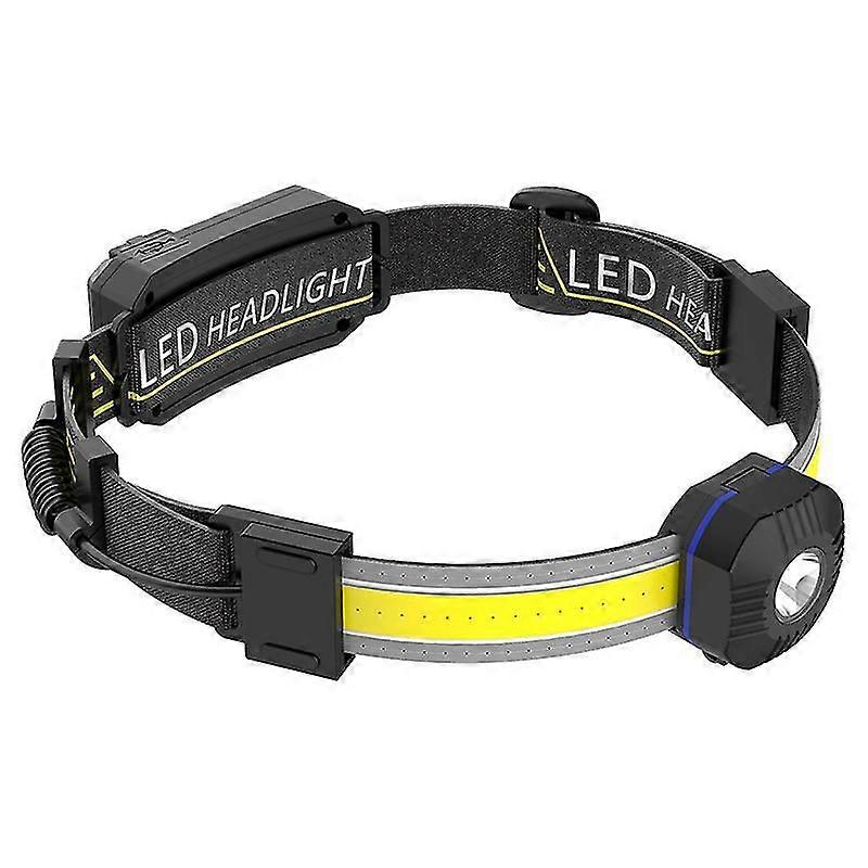Head Flashlight Cob Headlamp Led Headlight Waterproof Portable Light Usb Rechargeable Head Torch Light Adjustable