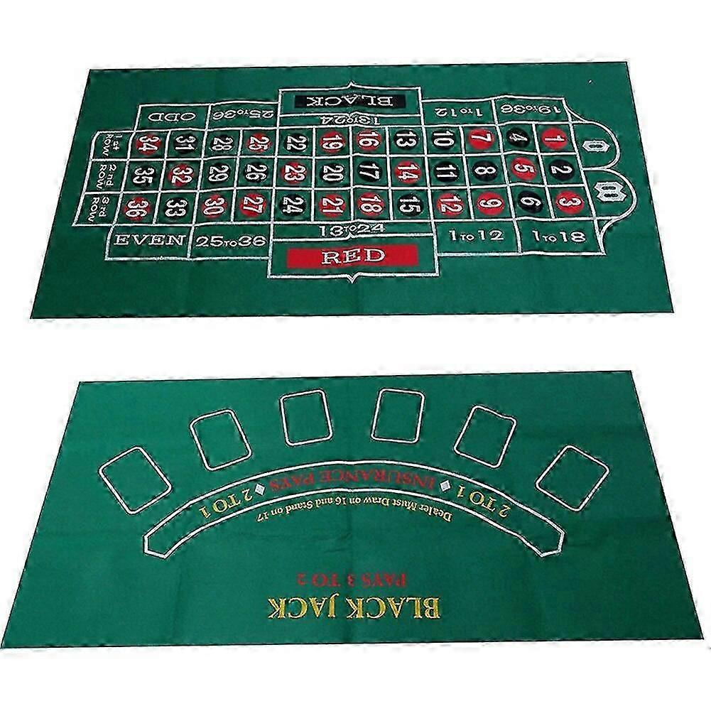 Game Tablecloth Double-sided Cards Game Table Felt Non-woven Cloth Waterproof Table Mat Black Jack Roulette Tablecloth Shry