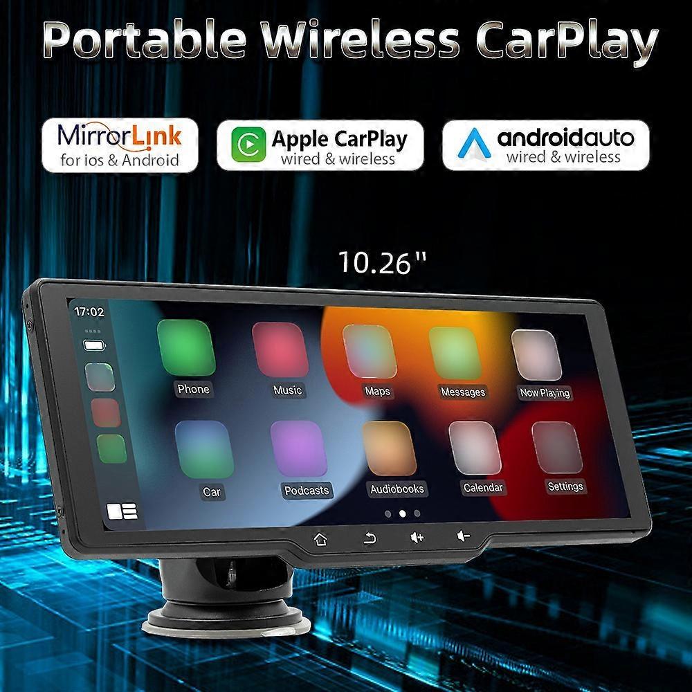 Portable Wireless CarPlay Multi-language Car Video Recorder Car Camera Auto Camcorder 10.26in Car Re