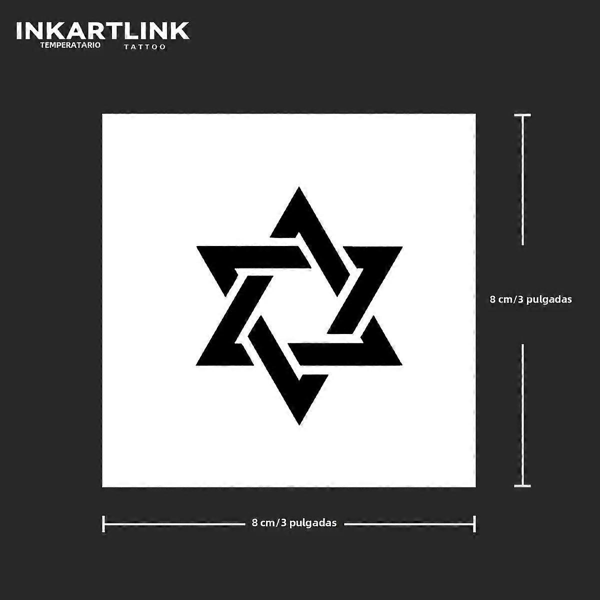 Six Point Star Temporary Tattoo Waterproof New Technology Semi-continuous Duration Up to 15 Days Magic Adhesive