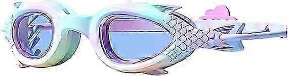 Swimming Goggles Mermaid Swim Goggles with Uv Protection and Anti Fog for Kids Boys Girl Age 3-16,Purple