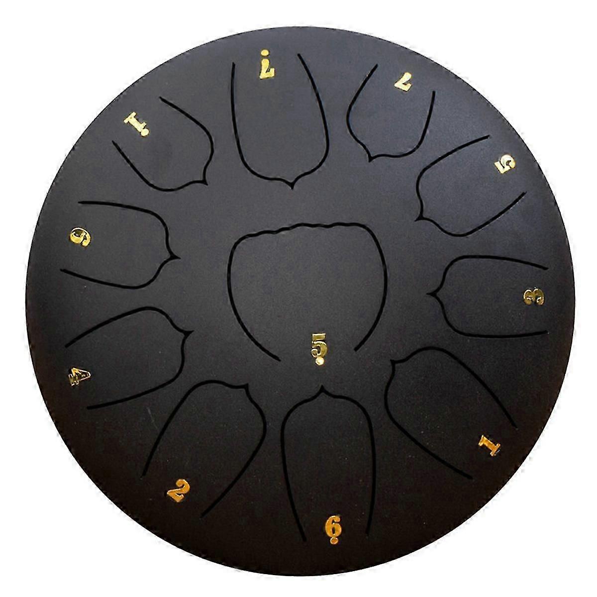 Sort 10-tommer 11-farvet udendørs regntromme, haveregntromme, regnchakratromme, æterisk tromme, hånd dr