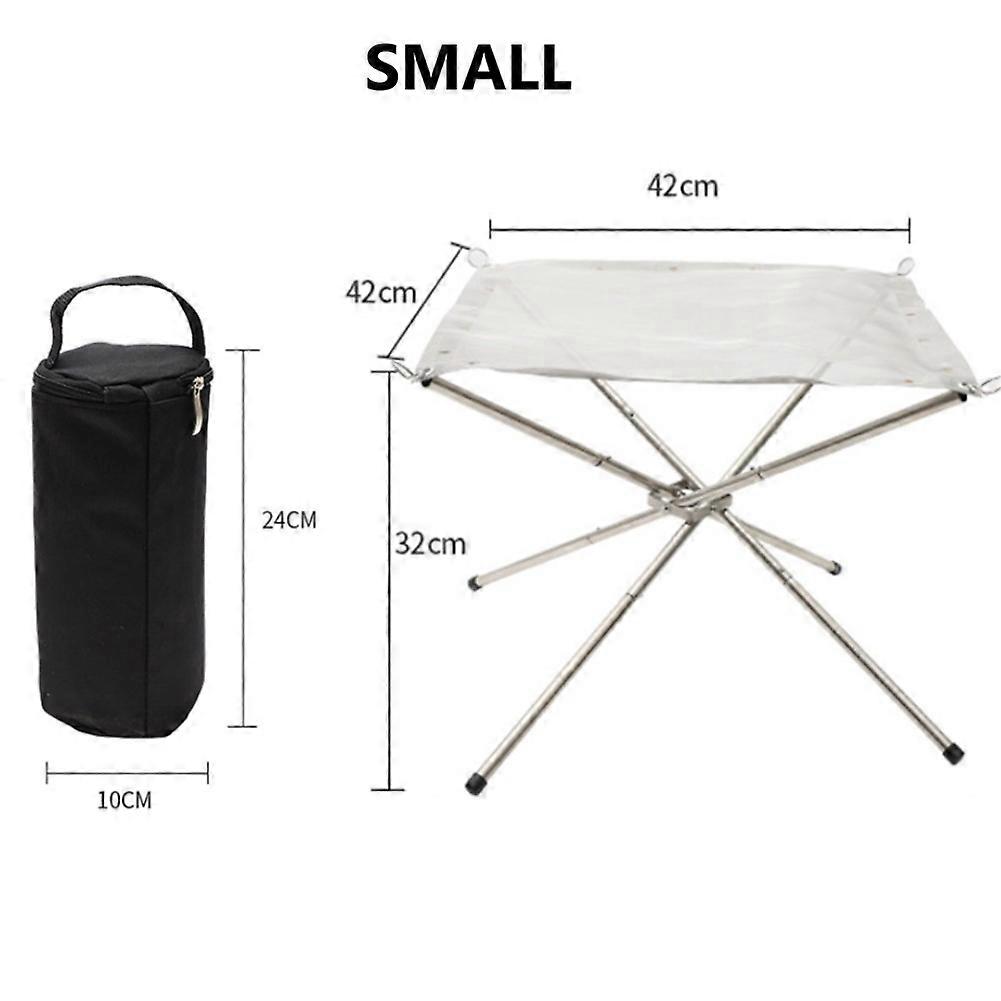 Disassemble Garden Backyard Heating Stainless Steel Mesh Outdoor Camping Fire Pit Stand Folding Mesh Fire Box BBQ Tools Hot