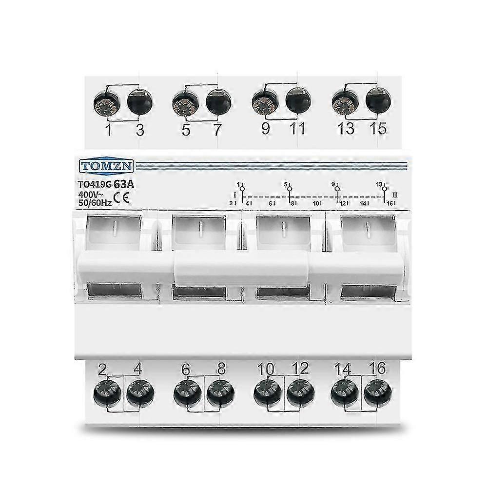 4p 63a 3 Phase Double Transfert Manuelle Interrupteur d’Isolation Disjoncteur
