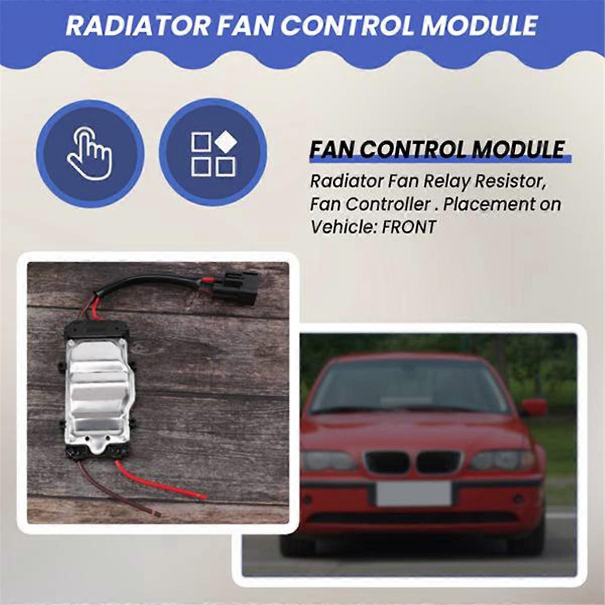 4 PCS Radiator Fan Control Module for 3Series E46 316Ci 3116Ti 318Ci 318I 318Ti 320Ci 320I 323Ci 32