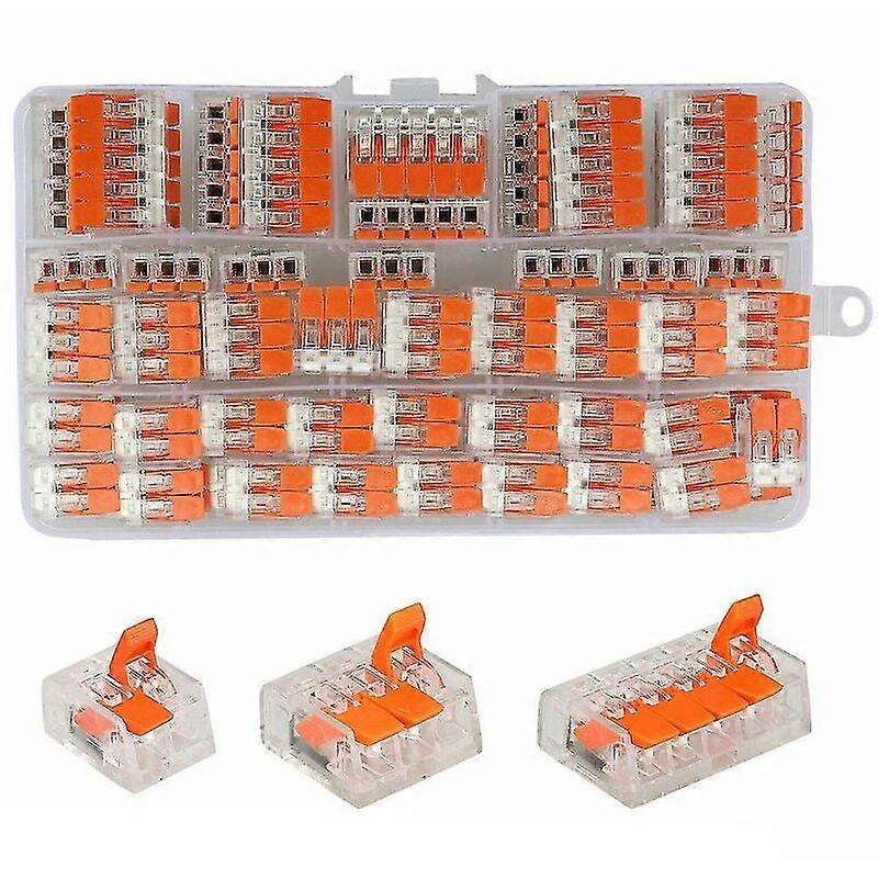75 Pcs Wire Connector Nuts Lever Quick Pack Conductor Compact Terminal Nuts Wire Connector Assortment - thsinde