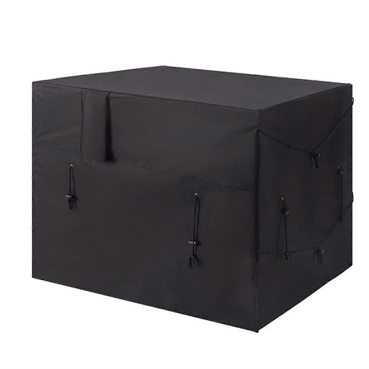 Couverture de chauffe-piscine, couverture de pompe à chaleur pour chauffe-piscine, couverture de chauffe-piscine pour l’hiver, trou de tuyau et bande auto-agrippante