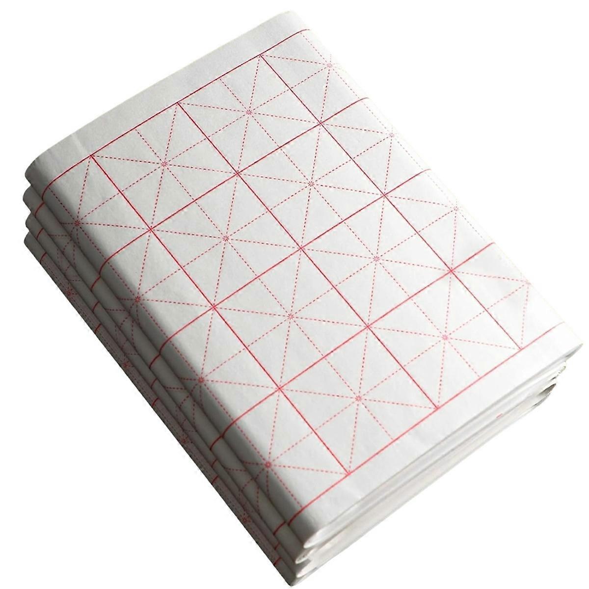 -Paper, Chinese Calligraphy Paper with Grid for Practice, Rice Paper for Brush Writing 100PCS Grid-7.5cm