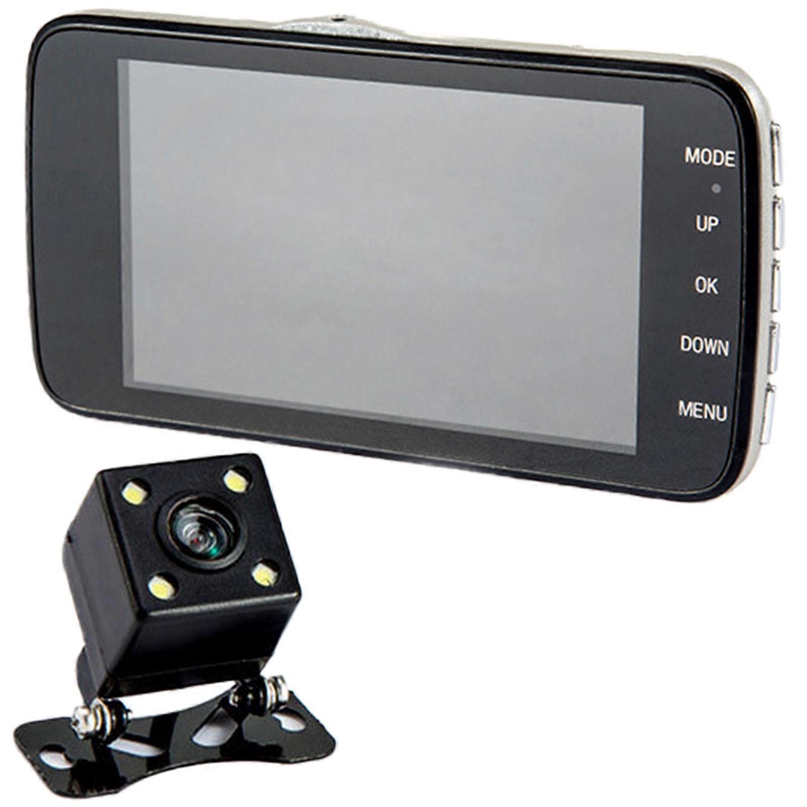 Driving Recorders Screen Car Dashcam Monitors Surveillances with WiFi Function, 1080P Resolution Wide Angle Double Lens