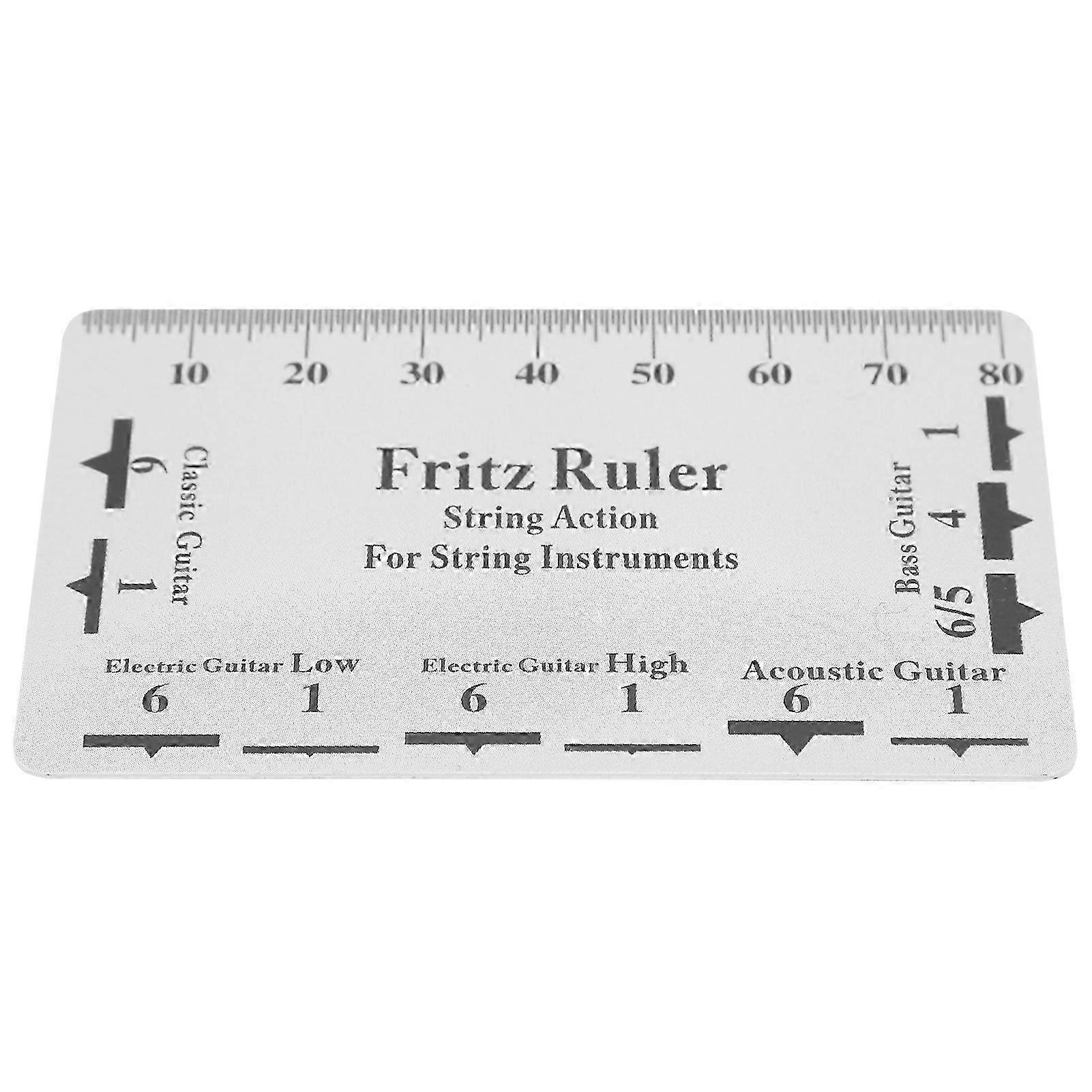 String Action Gauge Ruler Measuring Repair Set Up Tool Kit Electric Bass Acoustic Guitar