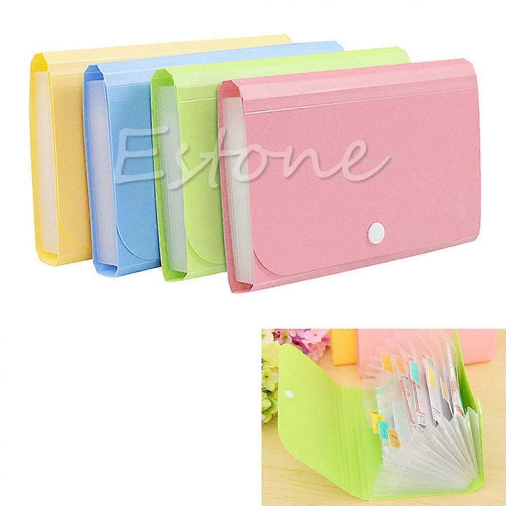 Portable Receipt Folder-13 Pockets Expanding Accordion Coupons Storage/Large Capacity Small Document File Organizer Green