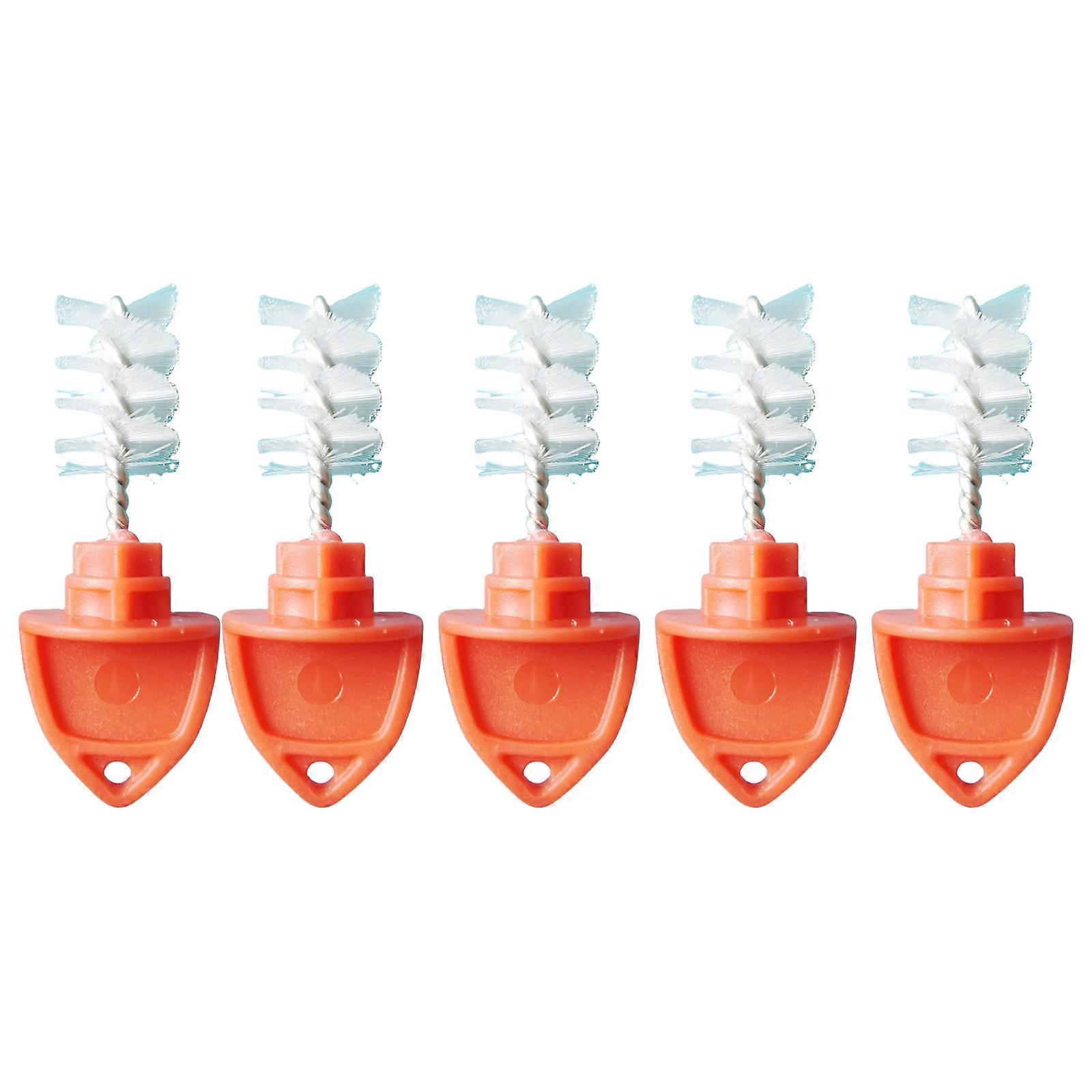 Set Of 5 Draft Beer Tap Covers and Brushes Protecting Beer Taps From Stains and Dirt for Easy Use and Reusability Orange Red