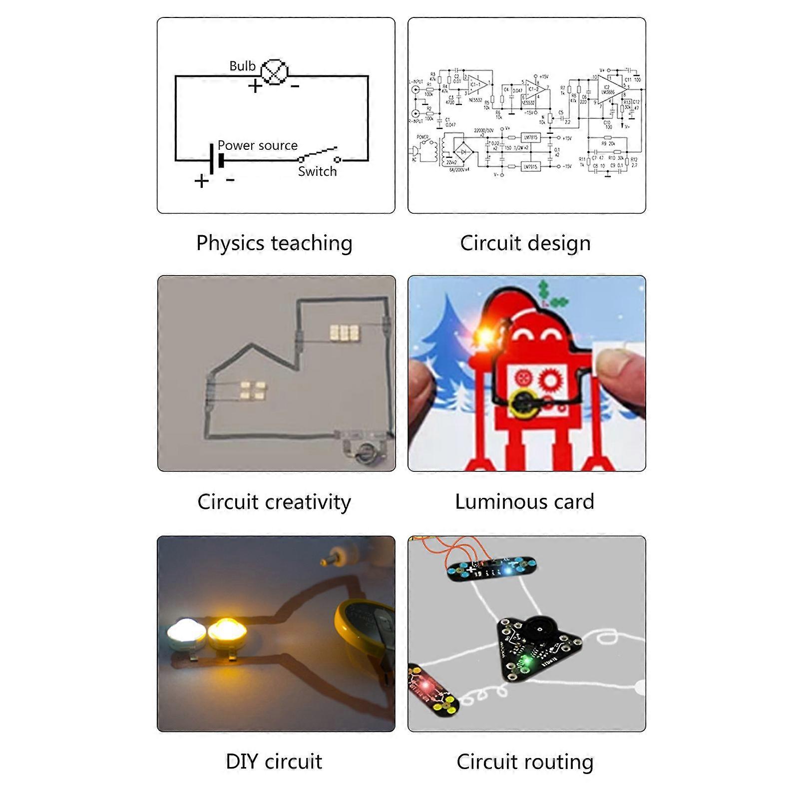 Conductive Pen Practical Circuit Board Repair Pen for Electronic Educational Settings and DIY Electronic Projects  Silver