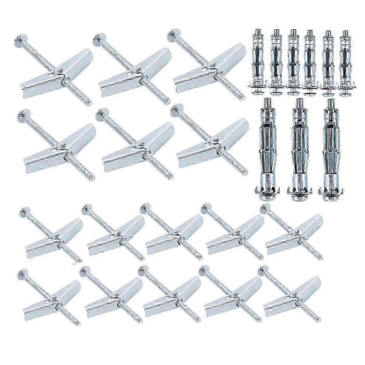 25Sets Toggle Bolt and Bolt,Wing Nut Kit,Heavy Duty Wall Anchors Assortment Kit for Hanging Heavy I
