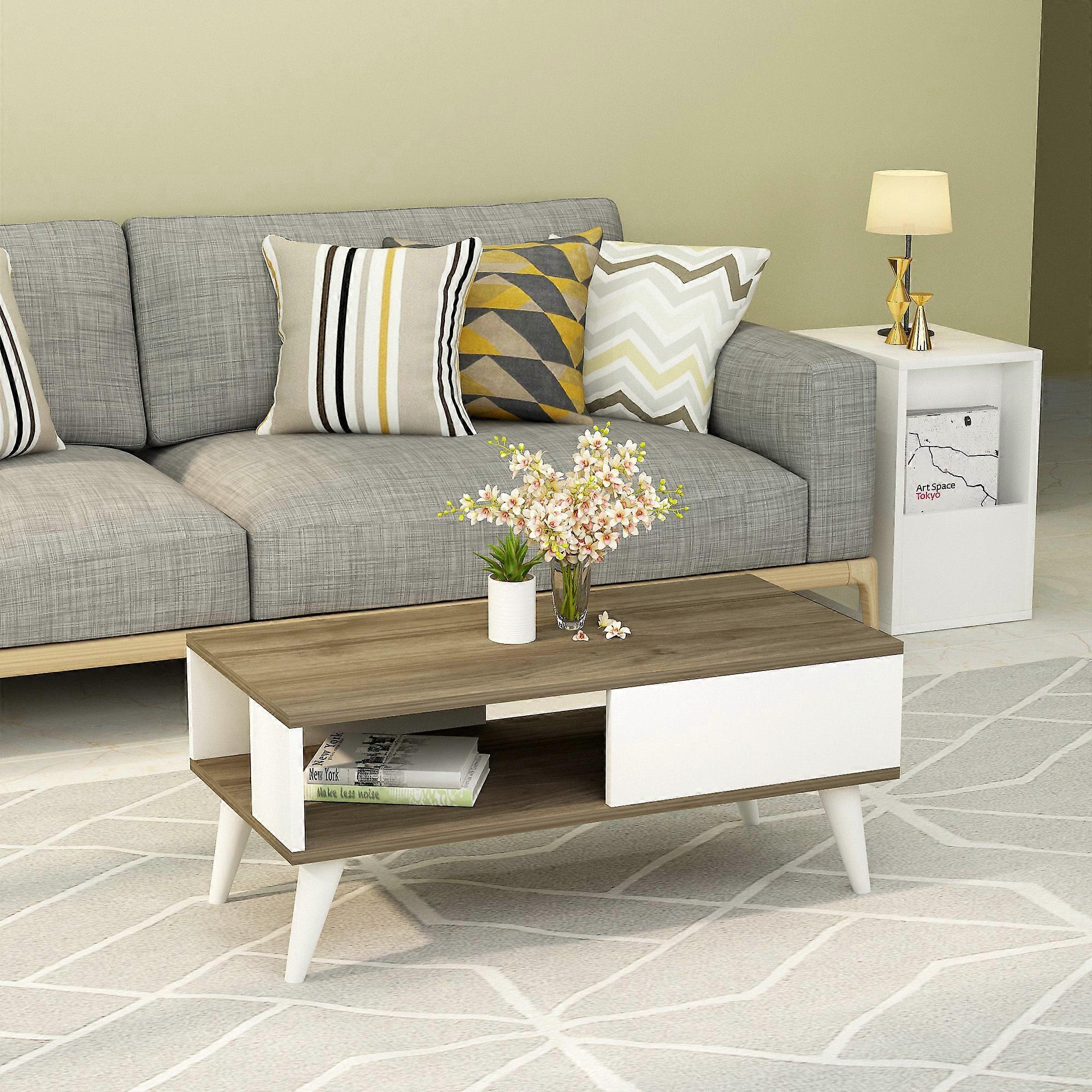 Soffbord Seul - Valnöt, Vit