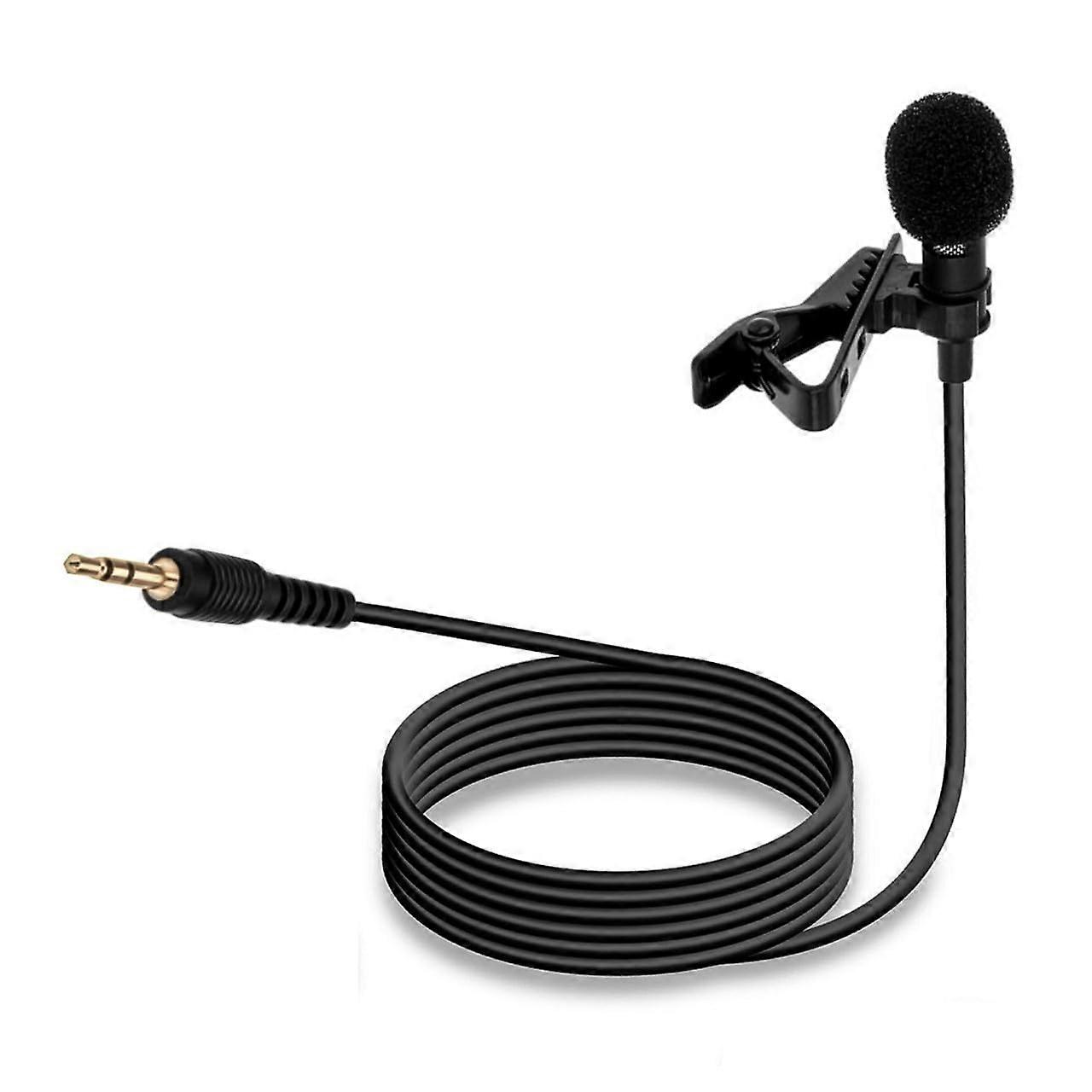 WordSteno 3.5mm Tie Clip Microphone with 5' Cable, Lavalier Lapel Mic for Steno Machines and Digital Recorders