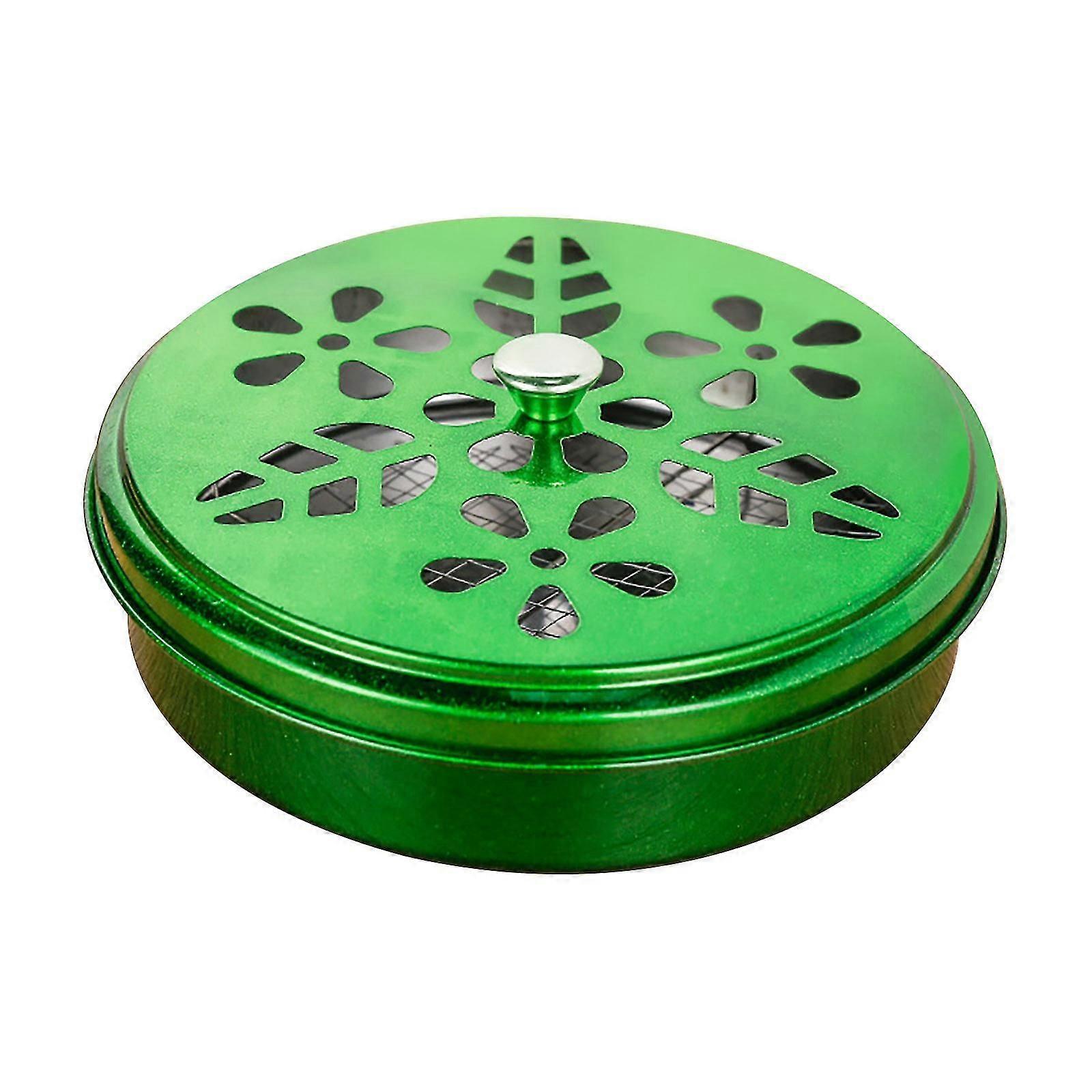 Classical Design Portable Mosquito Coil Holder Box Iron Case Holder With Lid