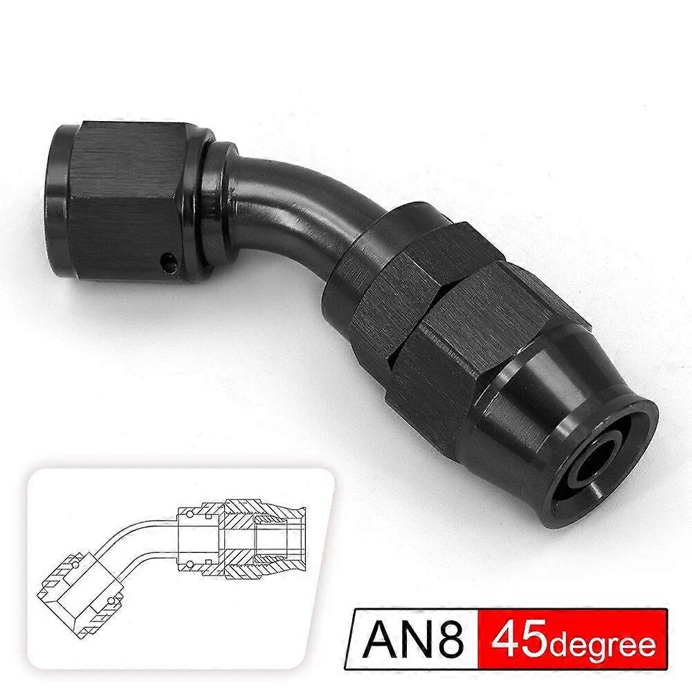 Universal PTEF AN6 AN8 straight 0 45 90 120 180 Degree Reusable PTFE Hose End Fitting