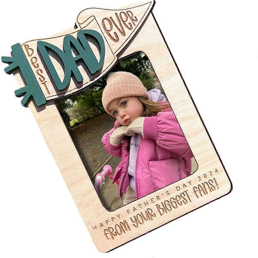 Cherished Memories Wood Photo Frame for Dad, Customizable Back Panel Frame