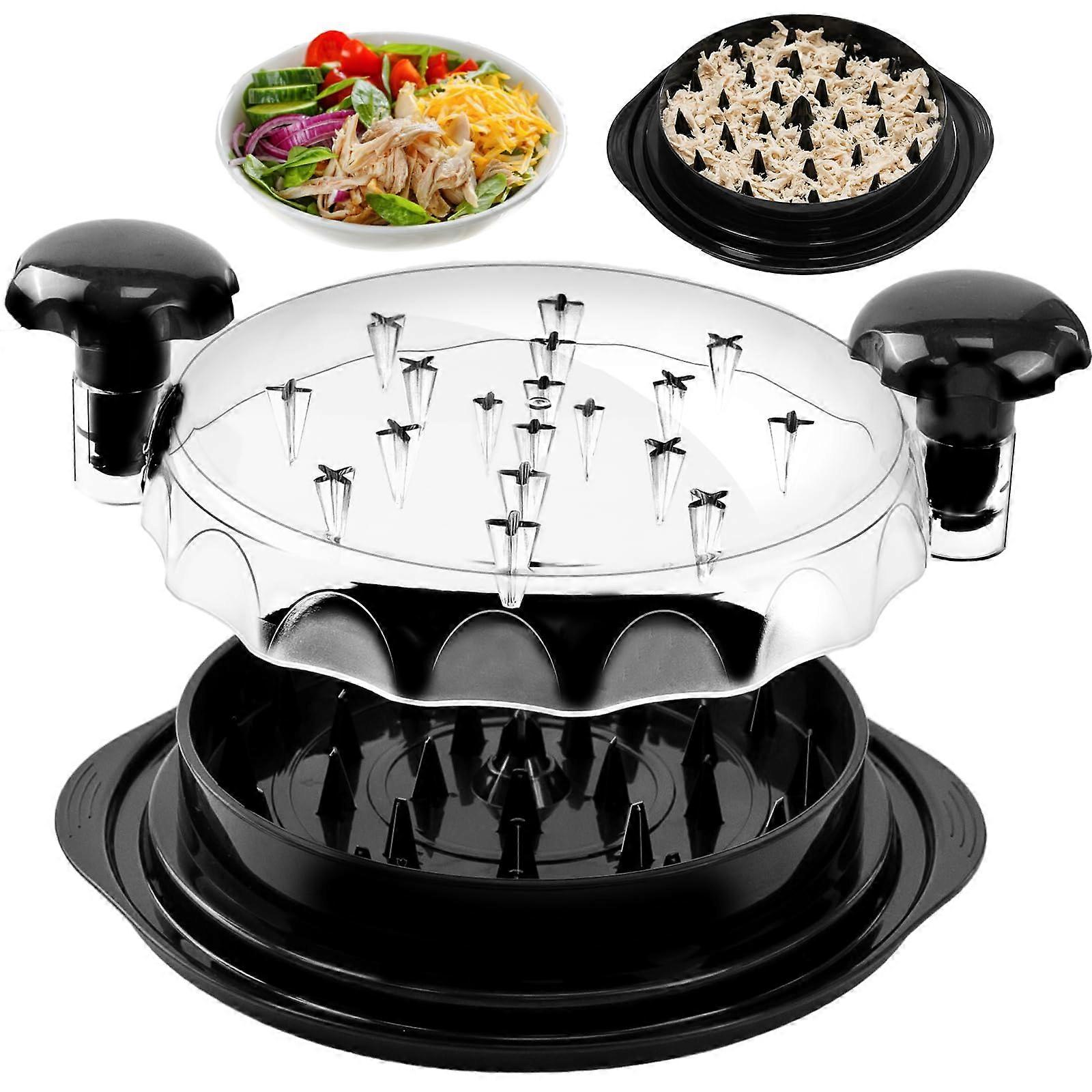 Upgrade Chicken Shredder Tool Twist, 10 '' Transparent cover Large Hand Twist Meat Chopping