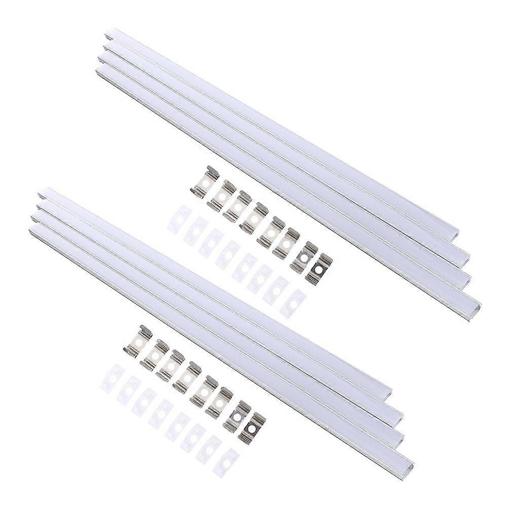 8 Sets Led Channel System Kit U Shape Aluminum Housing Track For Strip Light
