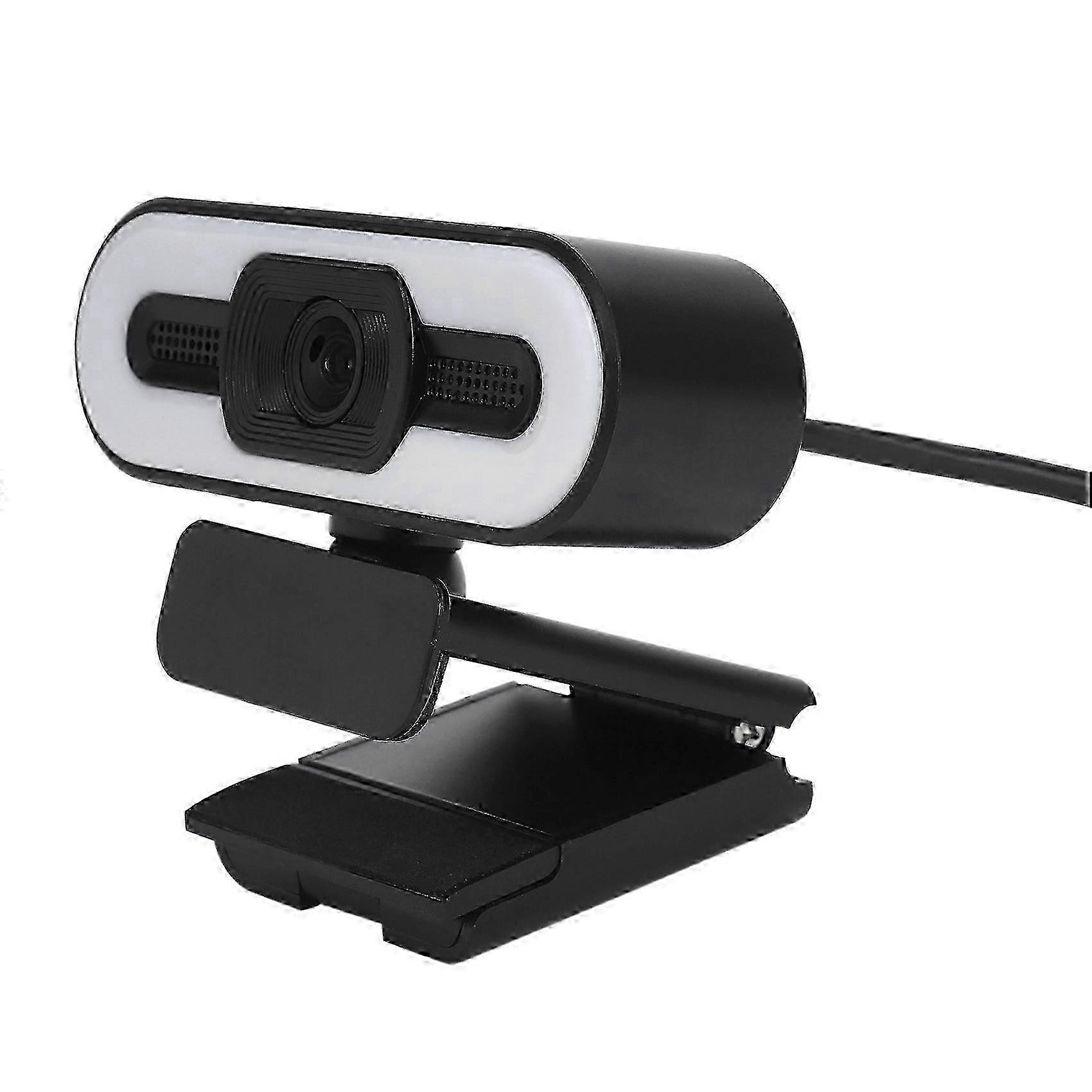 HD Webcam with Fill Light Rotatable Laptop Web Camera PC Computer Camera with Microphone for (2K)