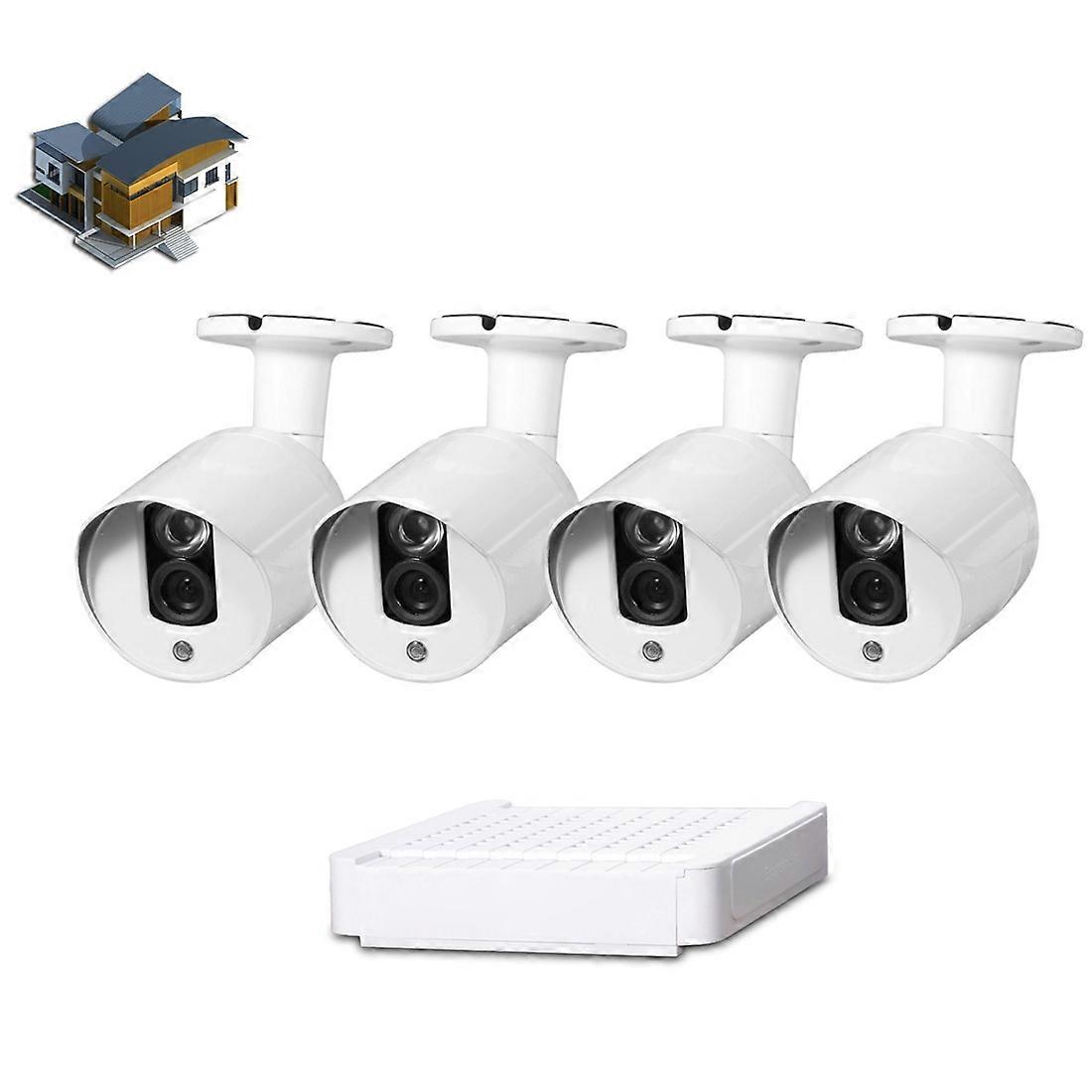 N4B3-Mini/L 4Ch 720P P2P ONVIF 1.0 Mega Pixel IP Camera NVR Kit, Support Night Vision / Motion Detection, IR Distance: 20m