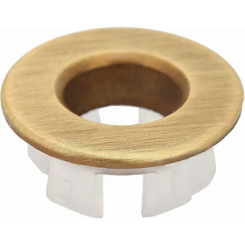 Brass Sink Overflow Ring Insert, Round Cover for Kitchen or Bathroom Basin