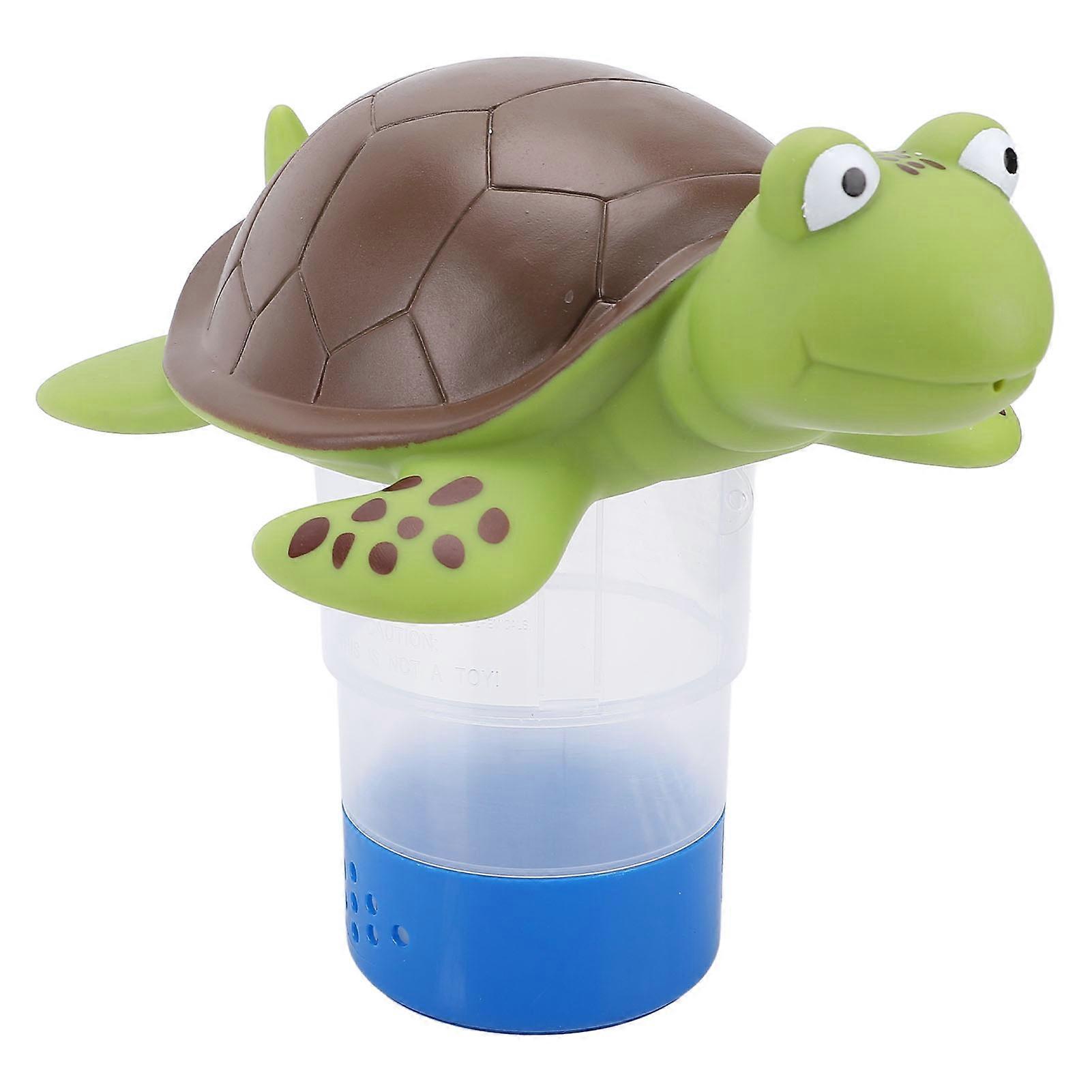 Floating PVC Chlorinator Dispenser Turtle Design Pool Tablet Basket