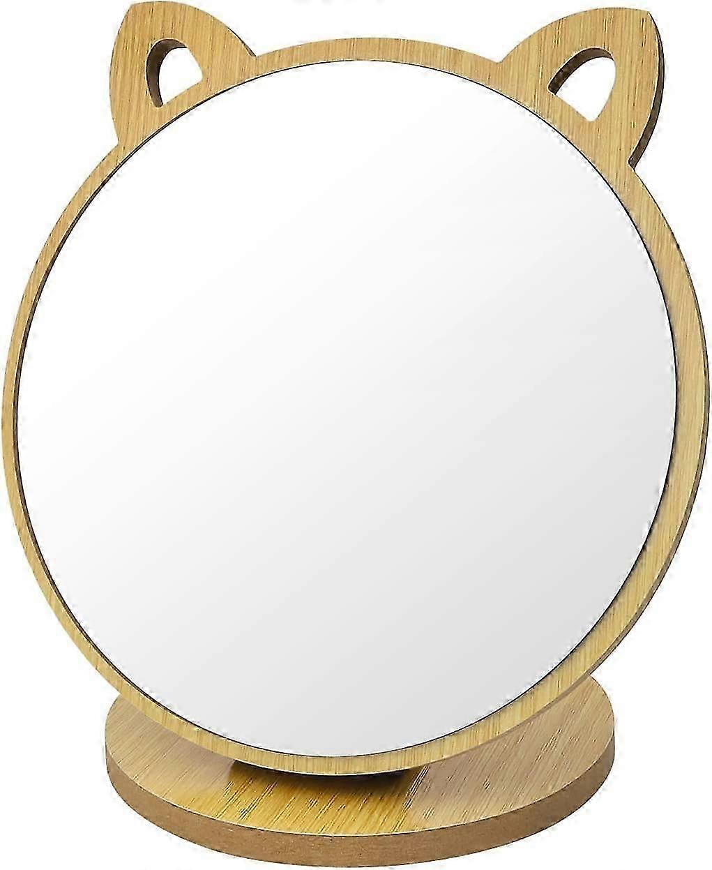 Makeup Stand, Table Mirror Creative Cat Ear Shape, Adjustable