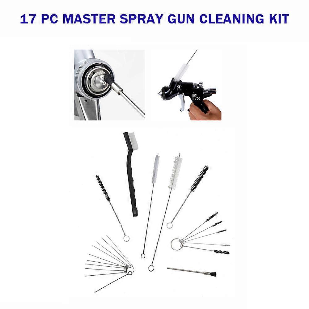 17pcs Spray Lance Nozzle Cleaning Repair Needle Brush Kit Set Accessory Multipurpose Cleaning Tool