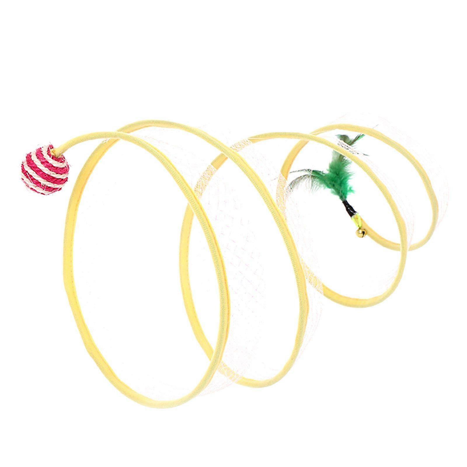 Discount 50% Cat Tunnel S-Way Cat Tunnels for Indoor Cats, Collapsible Cat Play Tunnel Interactive Toy Maze Cat Tunnel Pet Cat Toy