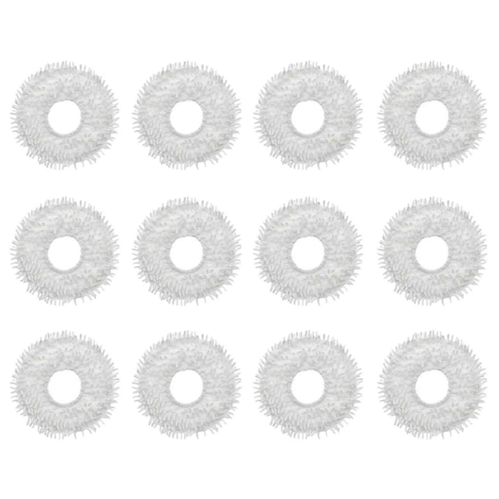 12pcs Mop Cloth For Bot W10 / W10 Pro Sweeping Robot Vacuum Cleaner Accessories Replacement Mop Pad