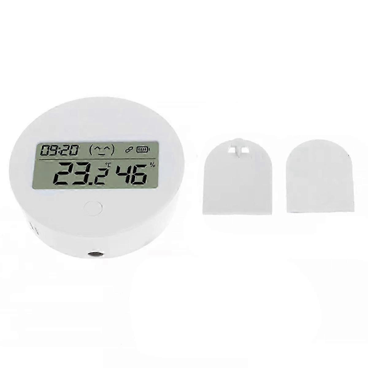 Smart Temperature and Humidity Sensor LCD Screen Display Temperature and Humidity Sensor Voice Assistant Compatible