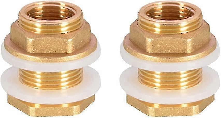 2pcs Dn20 3/4 Messing Wassertank Wasserschlauch Fitting Adapter Wasserhahn Regenschaufel Steckdose Messing Tank