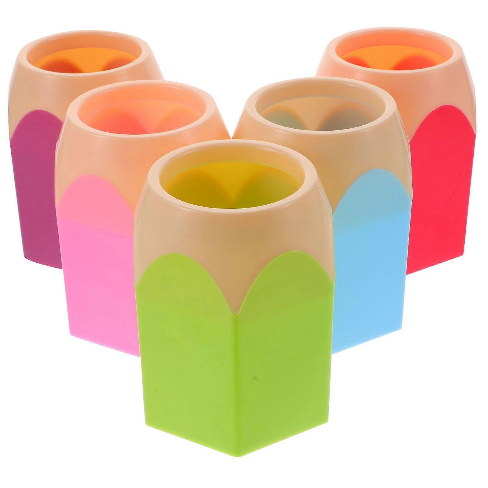 5 قطع على شكل قلم رصاص أكواب موزع قلم رصاص لطيف القلم حاملي سطح المكتب ماكياج فرشاة أكواب