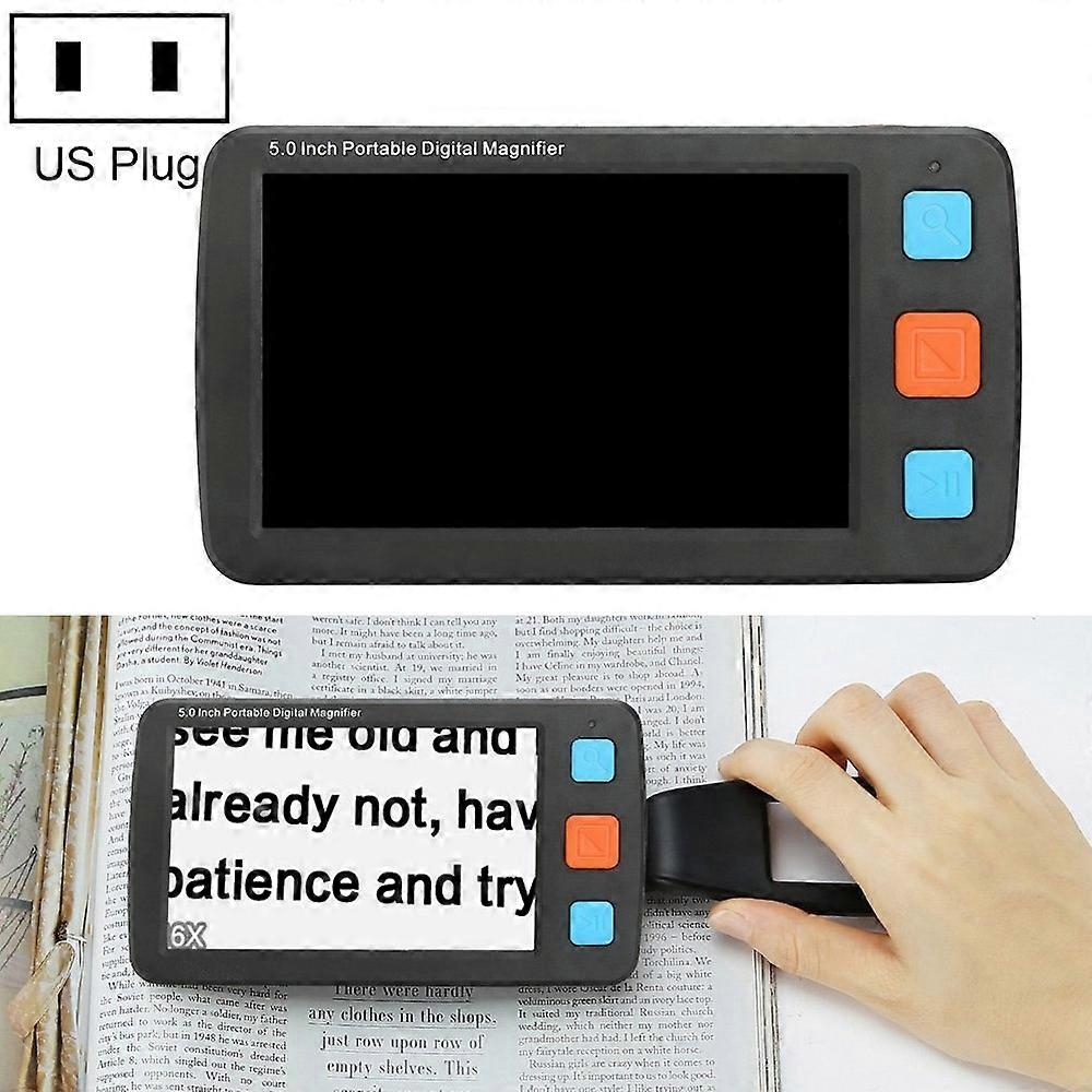 5.0 inch Portable HD Electronic Vision Aid US Plug Black